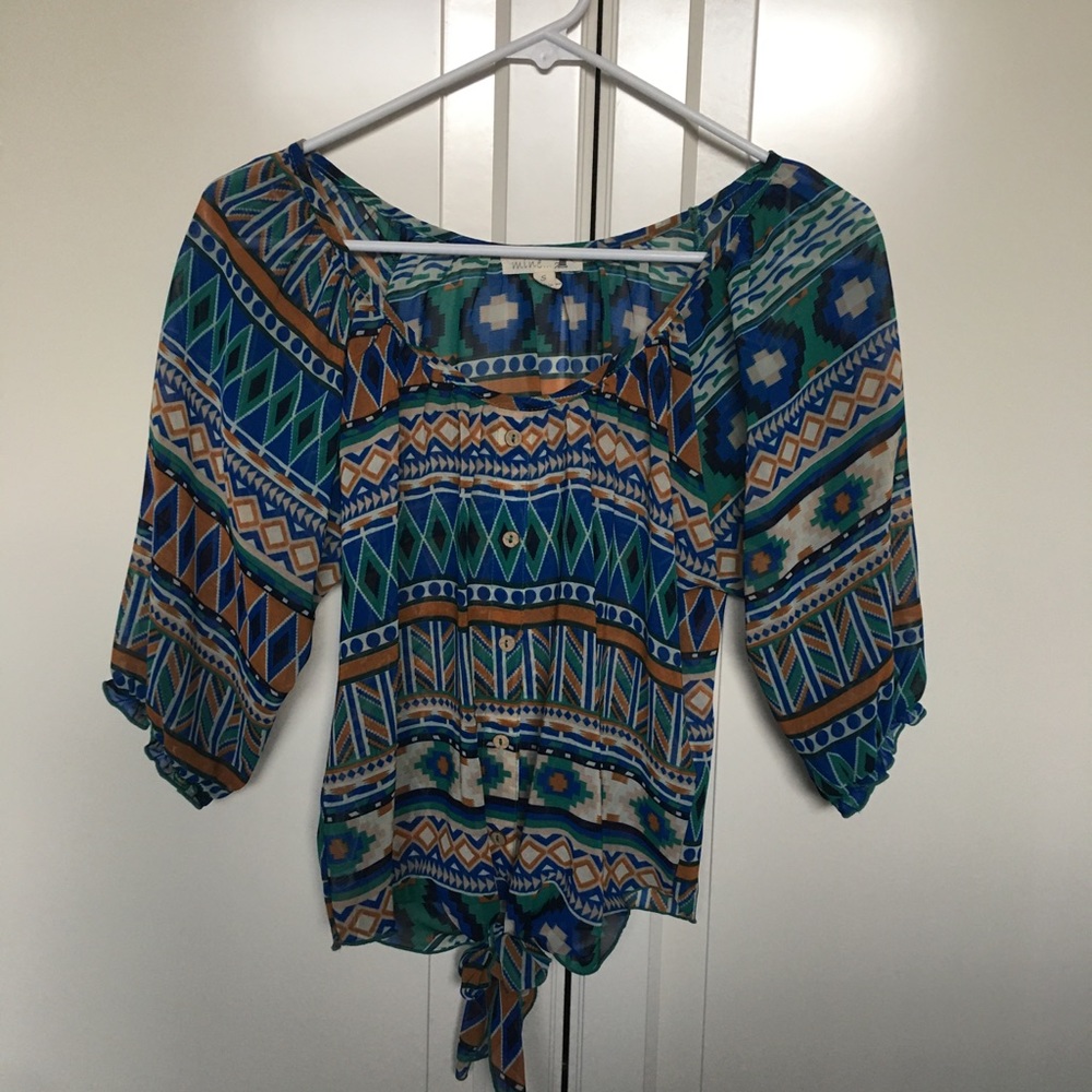 Mine multi-color long sleeves top